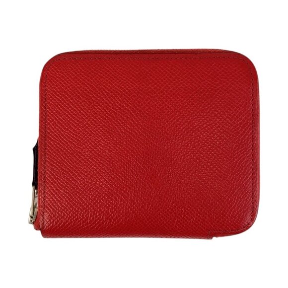 HERMES Red Leather Wallet - Picture 1 of 10